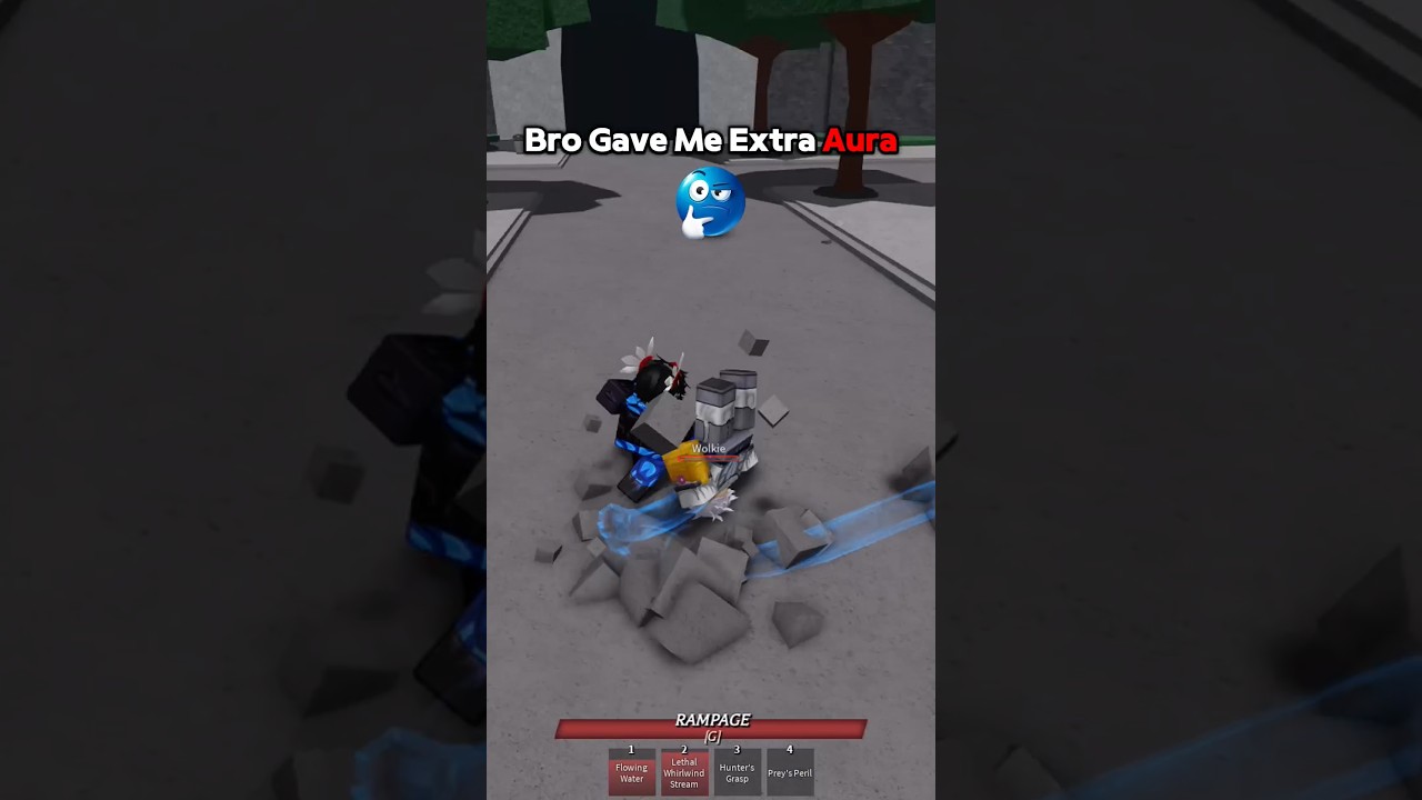 Bro gave me extra aura 🤔 || The Strongest Battleground #thestrongestbattlegrounds #roblox #pvp