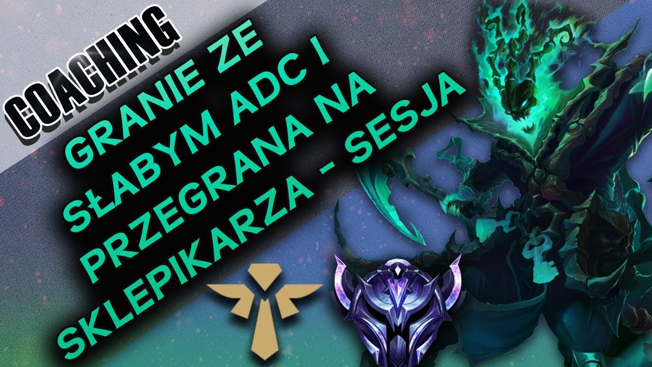 Thresh supp bot diament 4 jak grać ze słabym adc- fragmenty z sesji [Coaching]