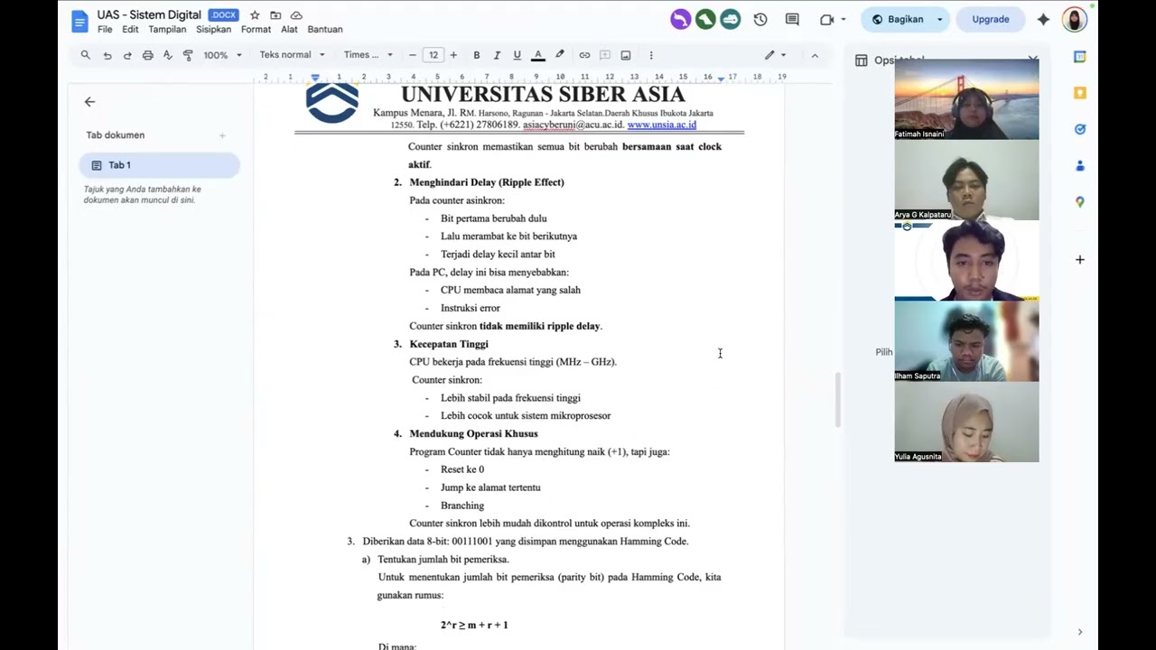 [UNSIA] UAS Sistem Digital IF304 2025/2026