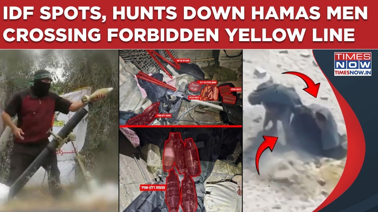 IDF Spots, Hunts Down Hamas Terrorists Crossing Yellow Line| On Cam: Fiery Gaza Drone Blitz
