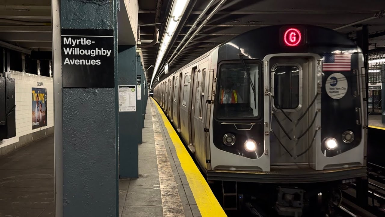 R160 G Trains to Nassau Av at Myrtle-Willoughby Avenues