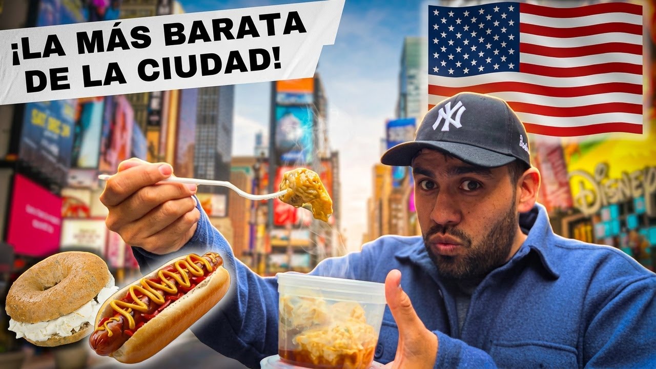 Probando COMIDA CALLEJERA BARATA en NUEVA YORK - ¿Cuánto gasté?