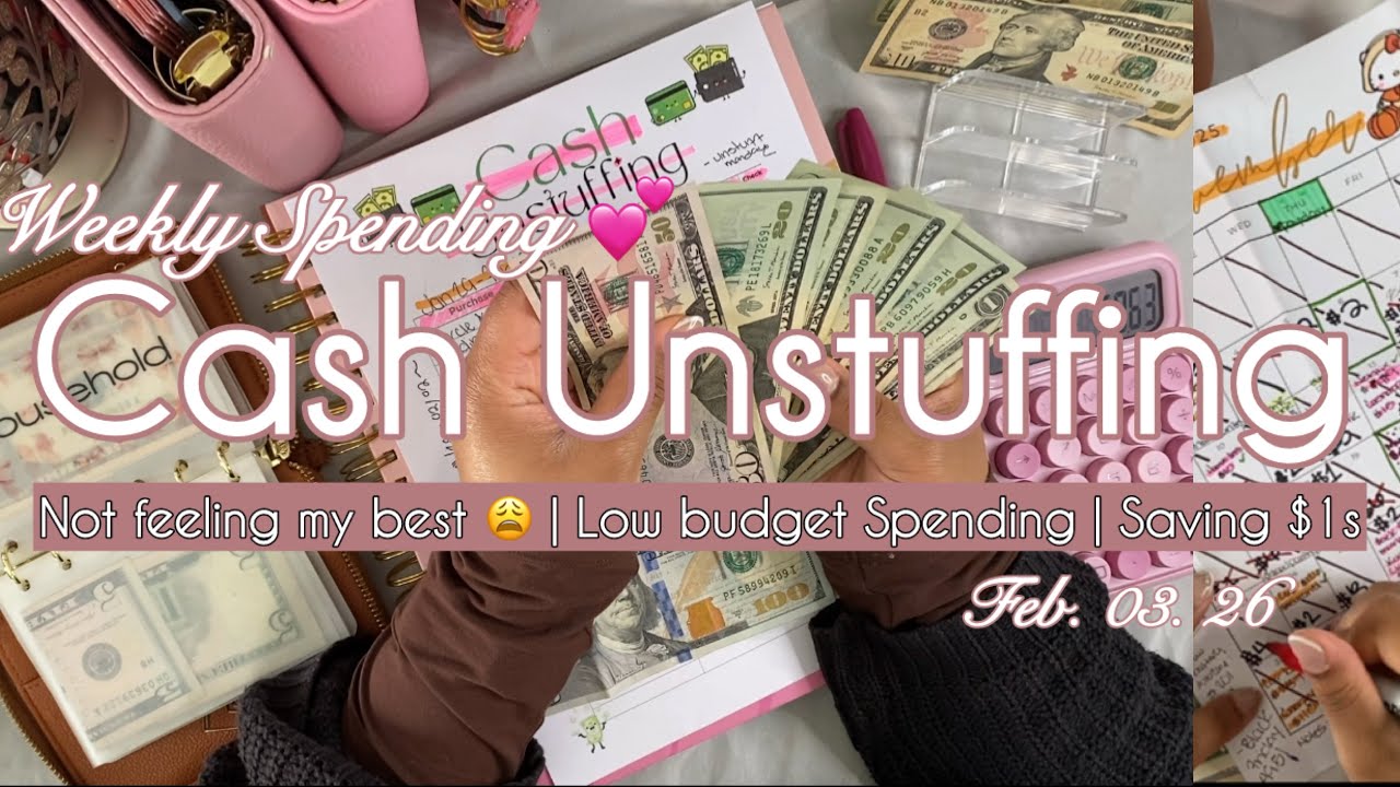 Cash Unstuffing Expenses from a Low Income Girly💕 | Stress Relief Spending lol