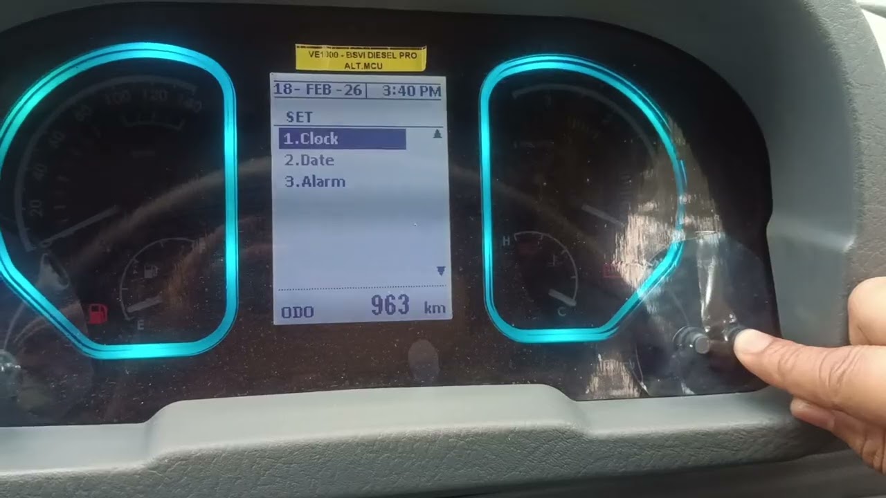 How to Reset Date/Time in Cluster Meter |गाड़ी के मीटर में टाइम और तारीख कैसे बदलें #trending #date 