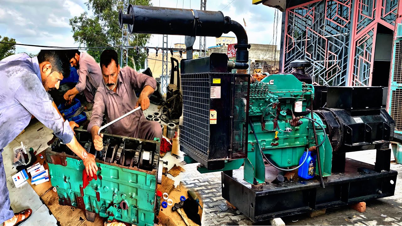 How To Diagnose Diesel Engine Back Compression 6ct-Engine || Engine Coupling 200 kva Generator