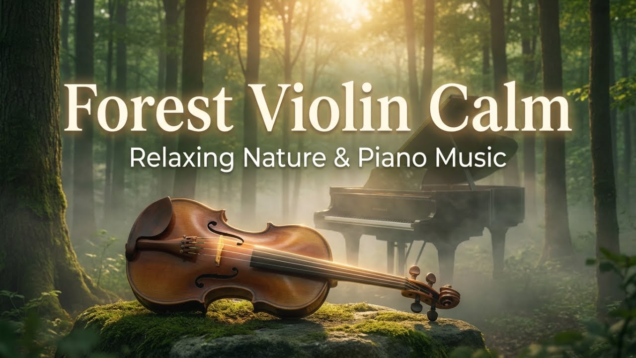 Whispering Forest Violin – Deep Nature Relaxation with Soft Piano