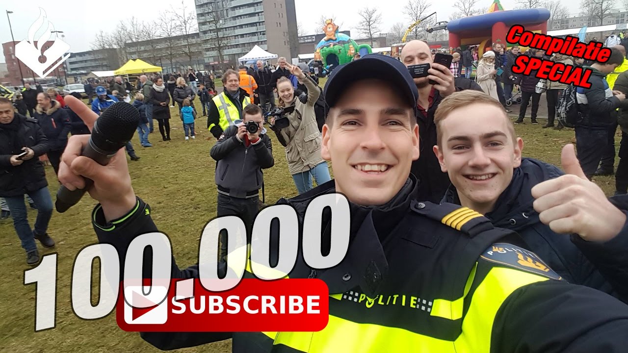 Politievlogger 100.000 abonnees video compilatie! Bedankt!!!