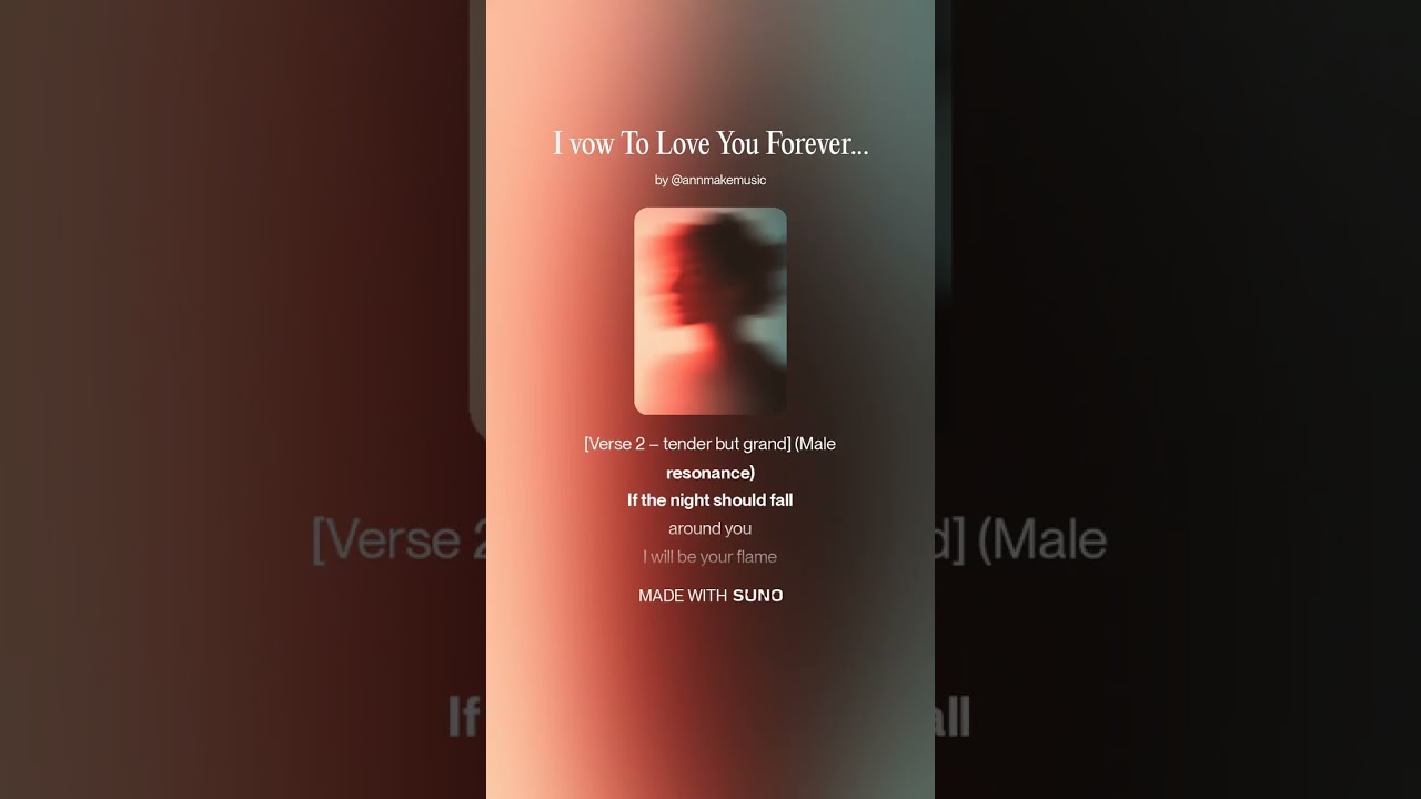 I vow To Love You Forever ~ Wedding Song Short Version different feel