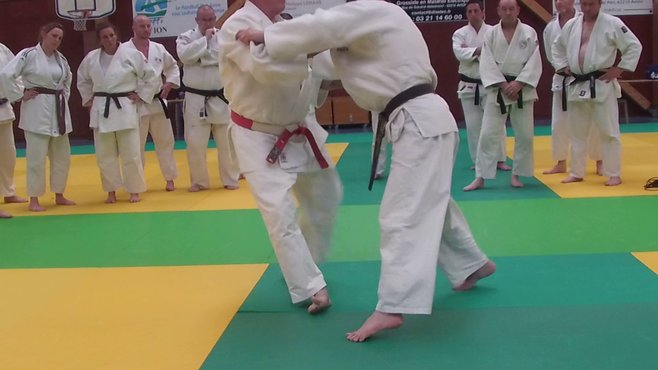 Serge Feist à Avion. Combinaison Ko Uchi gari-Hiza Guruma
