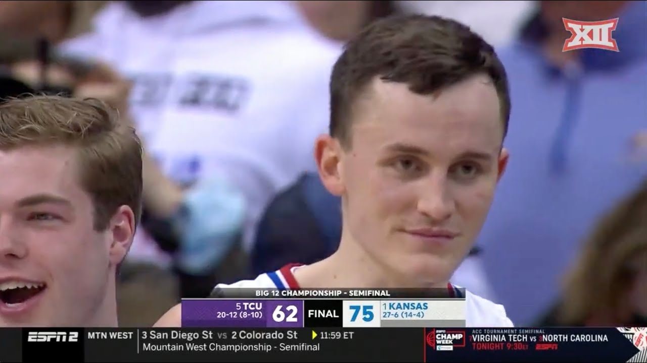 Big 12 Men's Basketball: Kansas 75, TCU 62