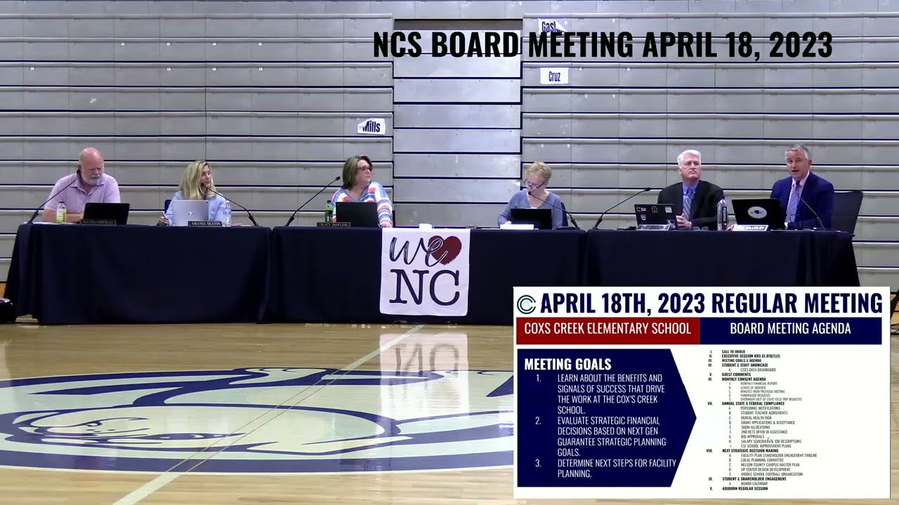 Nelson County Board of Education Meeting, April 18, 2023