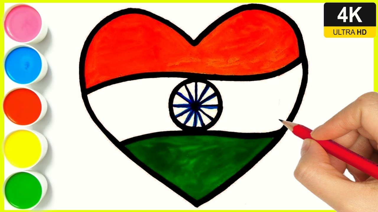 26 January special flag drawing  || republic day drawing easy step by step || Indian flag drawing. 