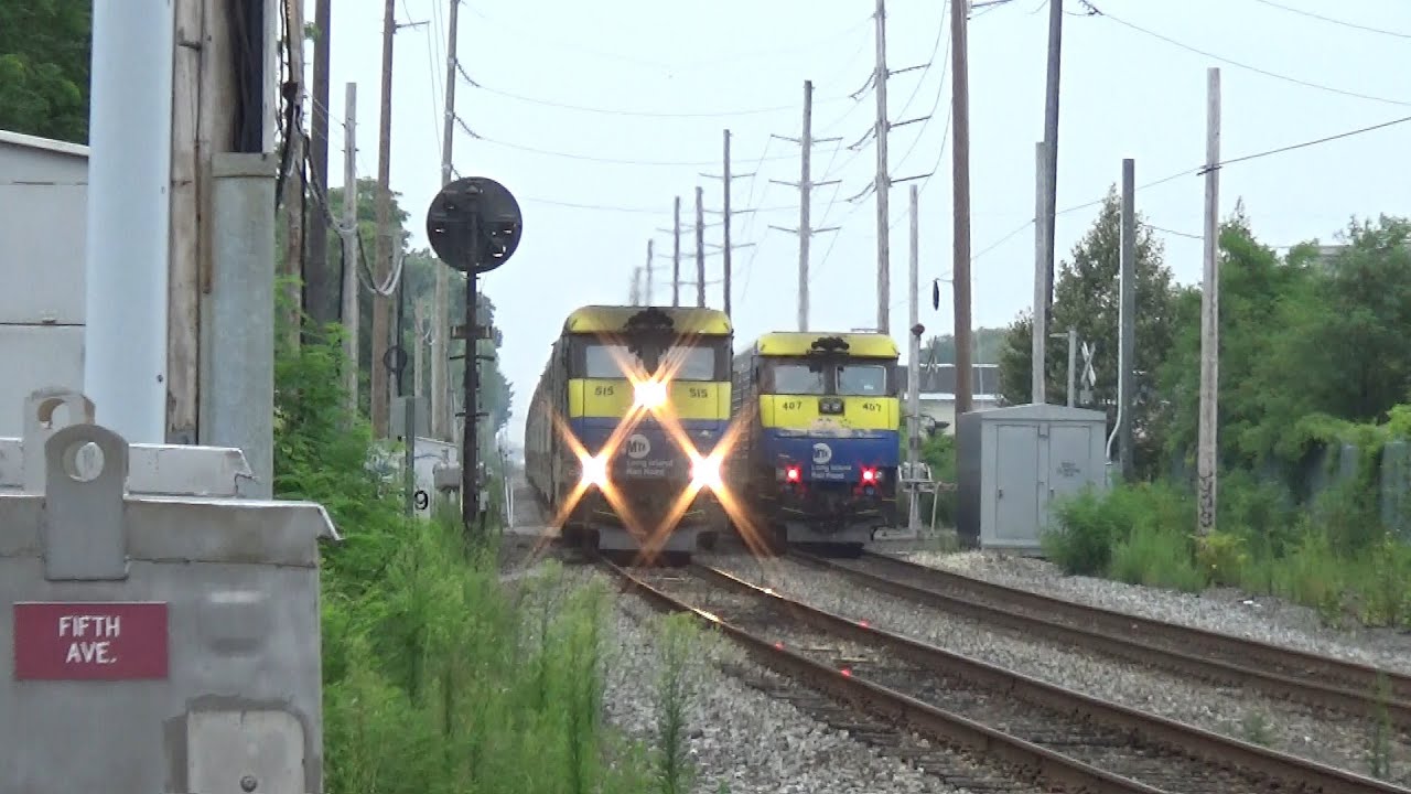 Decent K5LL Horn - LIRR 515 EMD DM30AC Leading Double Decker Trains Compilation