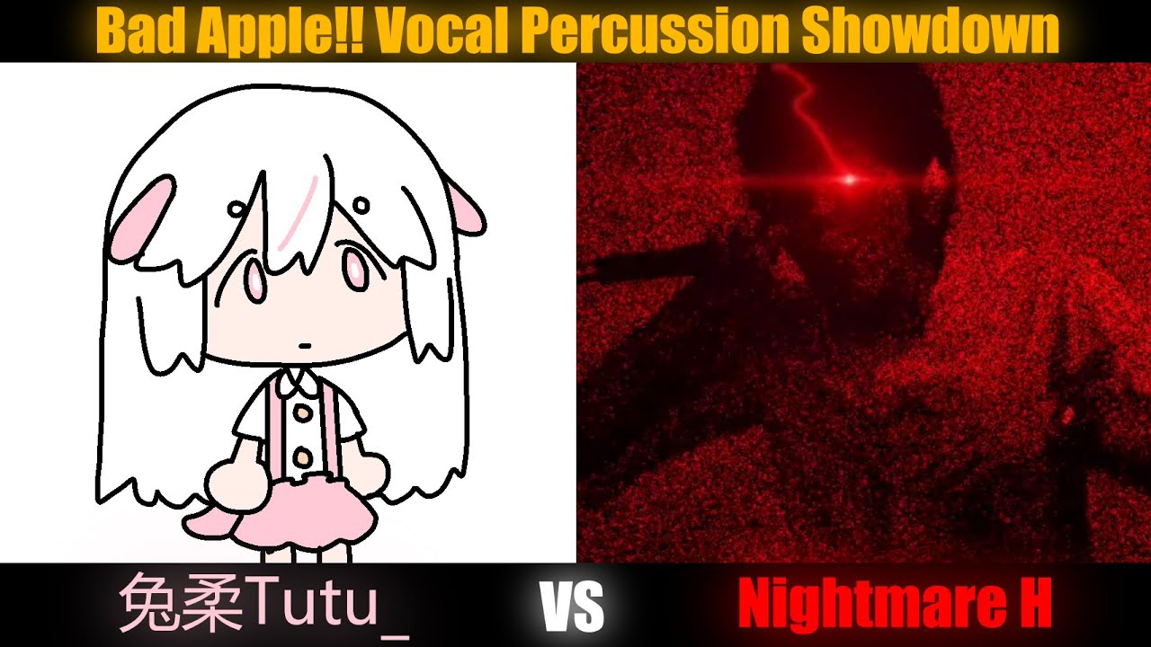 兔柔tutu VS Nightmare H ボイパ対決 Bad Apple!!