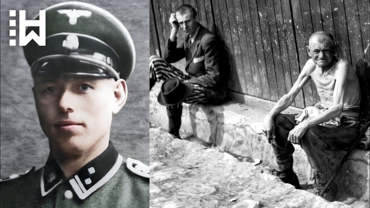 Egzekucja gilotyną nazistowskiego oficera, który brał udział w chłostach i wieszaniu na drzewach