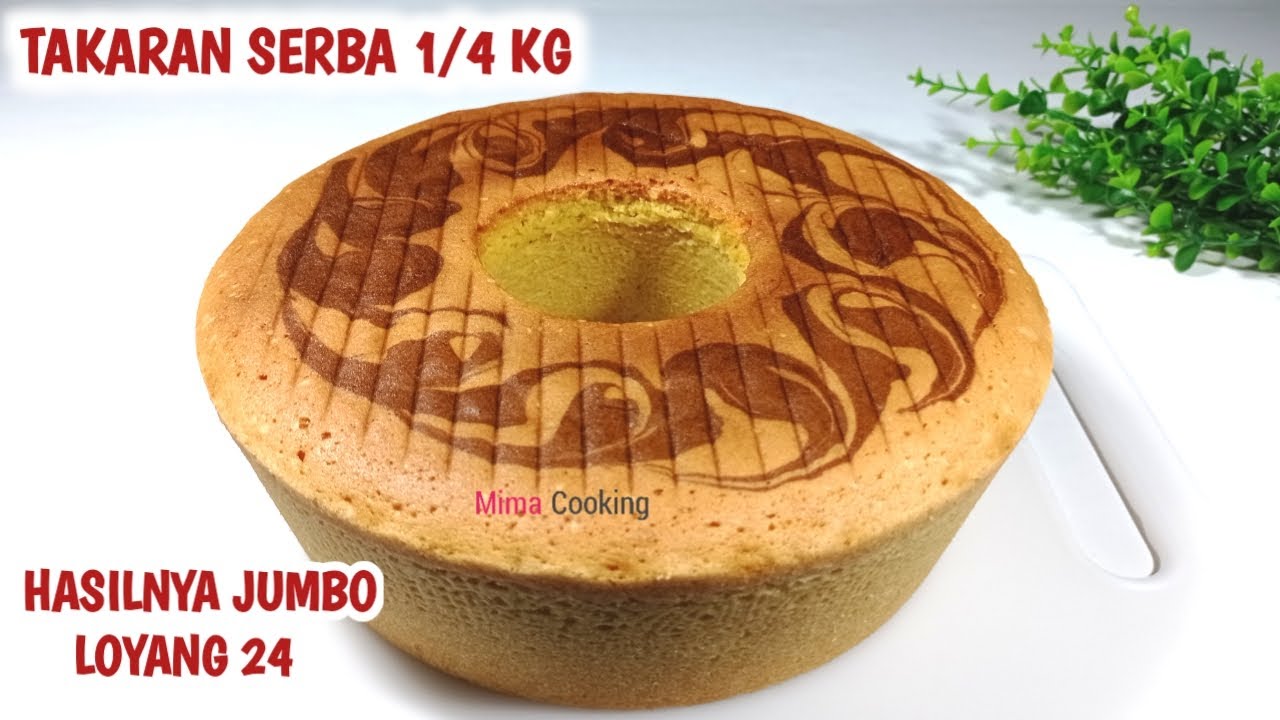 GAMPANG BANGET DIINGAT.. RESEP BOLU SERBA 1/4 KG | HASILNYA JUMBO LEMBUT DAN TIDAK SERET