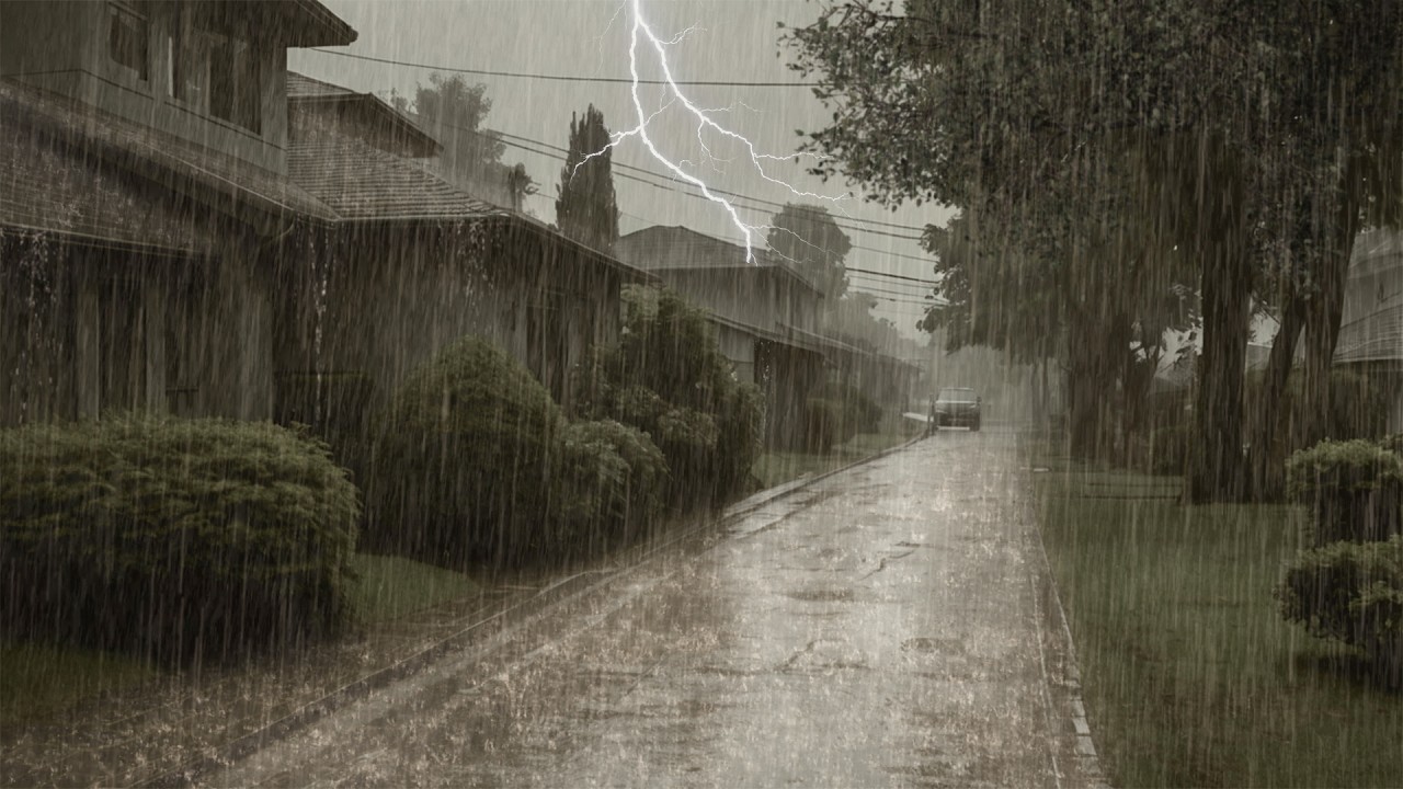 Rain Sounds for Sleeping | Fall Asleep Fast with Heavy Rain & Relaxing Thunderstorm for Deep Sleep