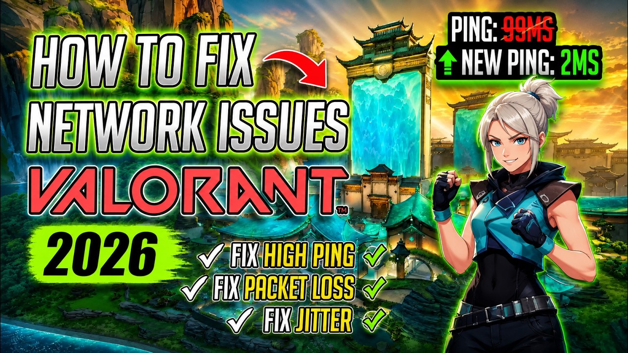 Valorant - How to FIX High Ping, Packet Loss & Jitter on ANY PC 📈