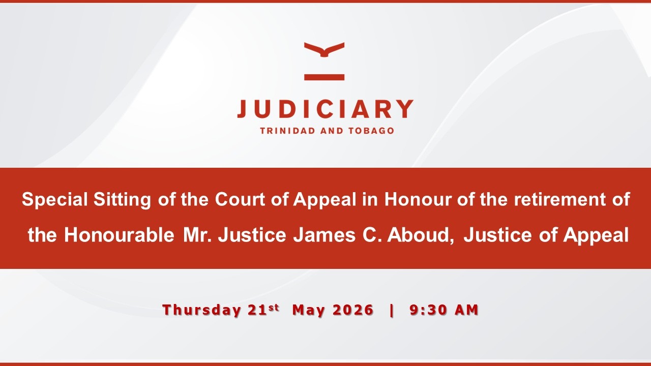 Special Sitting of the Court of Appeal in honour of the Honourable Mr. Justice James C. Aboud, JA