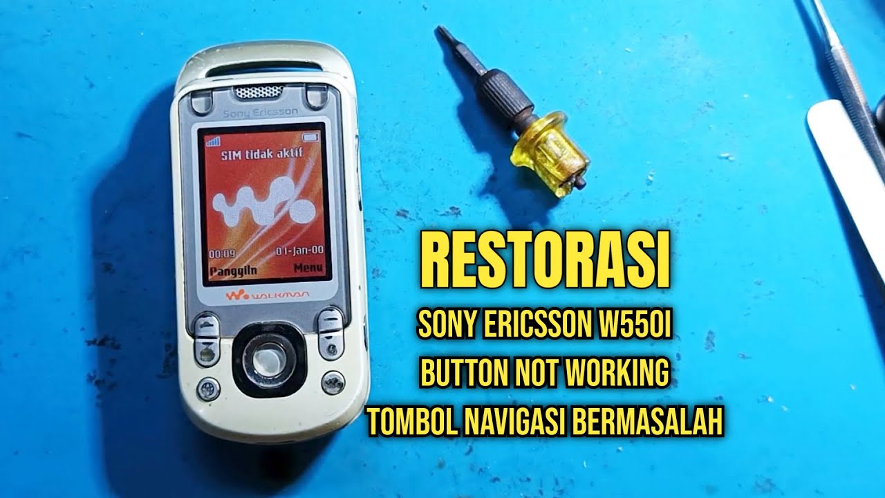 Restorasi Service HP Sony Ericsson W550i tombol navigasi bermasalah