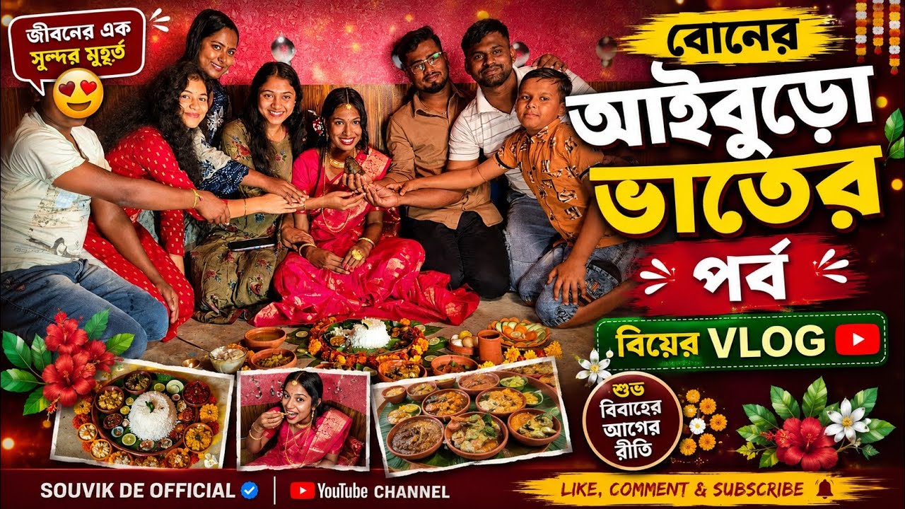 বোনের আইবুড়ো ভাত আশীর্বাদ ও মেহেন্দি অনুষ্ঠান Tanushree ♥️ biswajit marriage ceremony #part 1