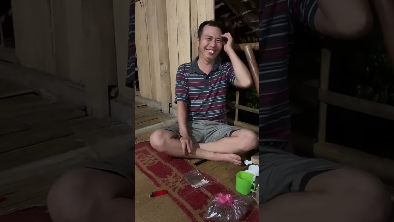 （1753）小潘和越南媳妇小秋 越南小叔家翻新屋顶