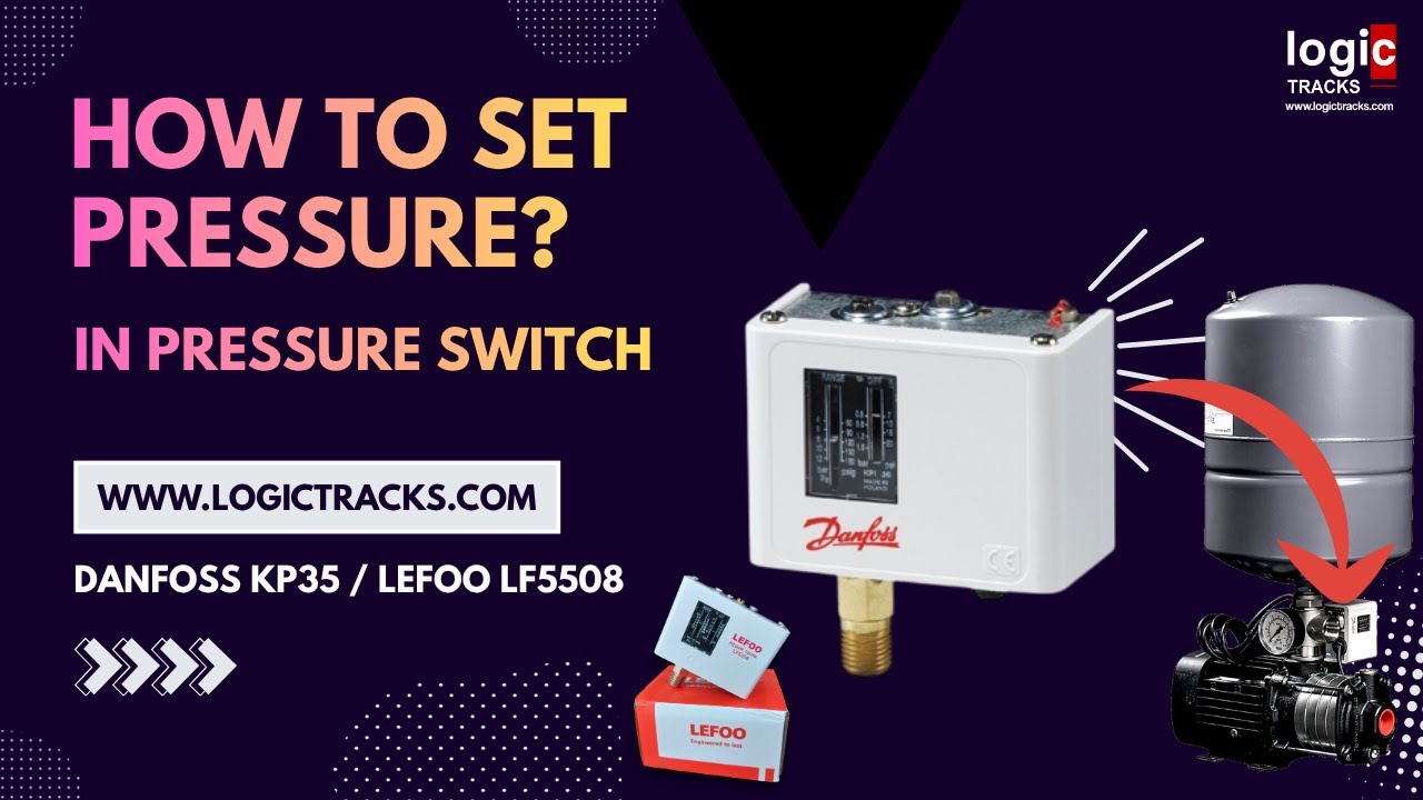 how to set pressure in pressure pump and pressure switch | Danfoss kp35 pressure switch setting