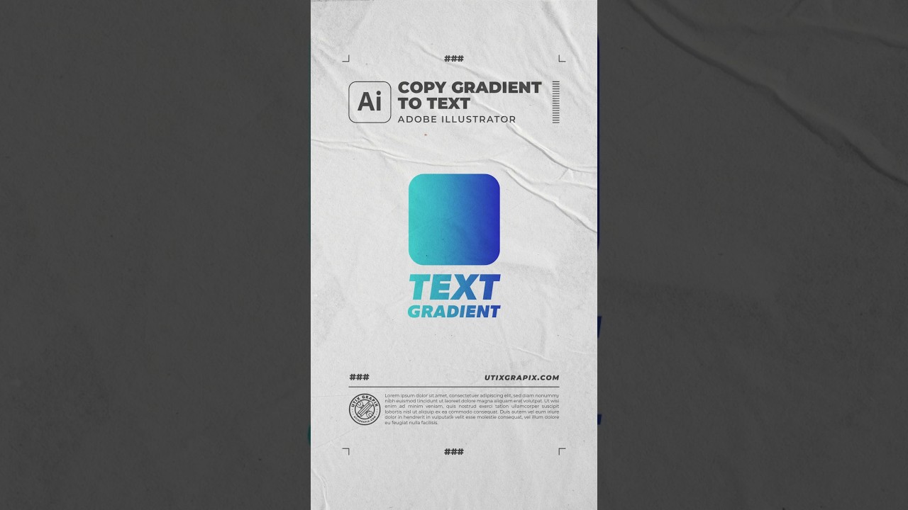 Copy Gradient Color to Text in Adobe Illustrator