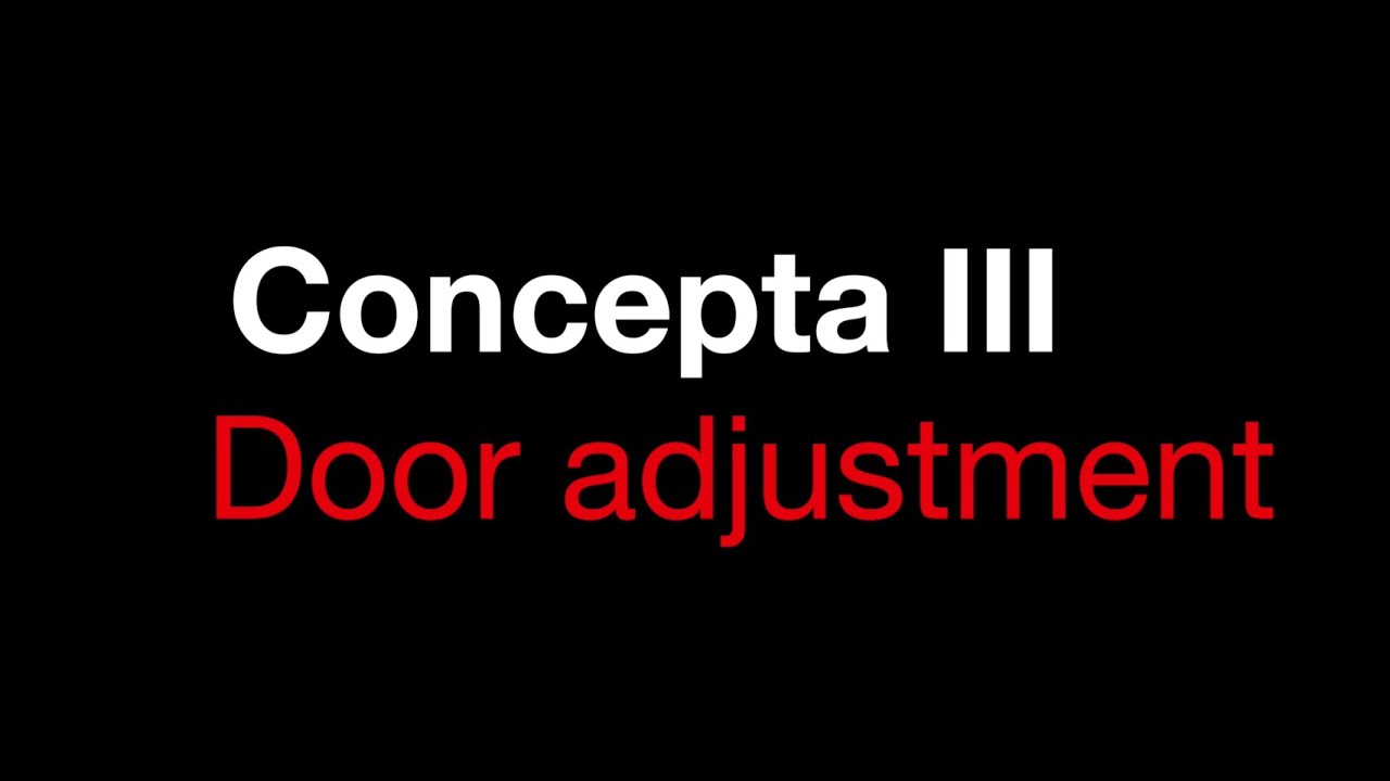 Concepta III door adjustment video