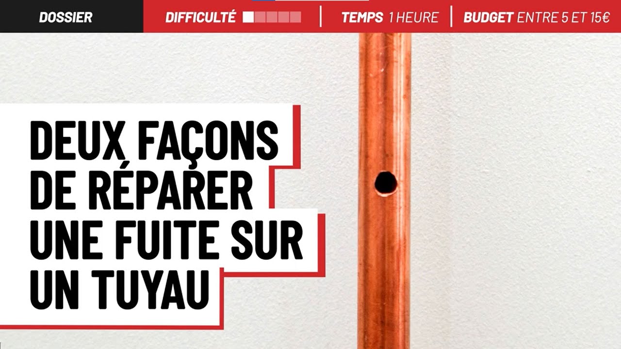 Astuce plomberie : 2 M&eacute;thodes efficaces pour r&eacute;parer une fuite sur une canalisation en cuivre !