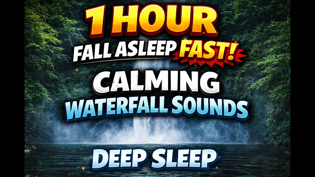 Can’t Sleep? Try This 🌊 1 Hour Waterfall Sounds for Insomnia Relief