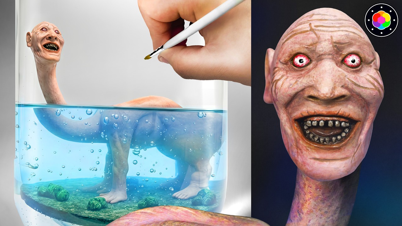Como hacer a WE SWAM TOO FAR IN THE OCEAN (El rostro del océano) Clay | PlastiVerse