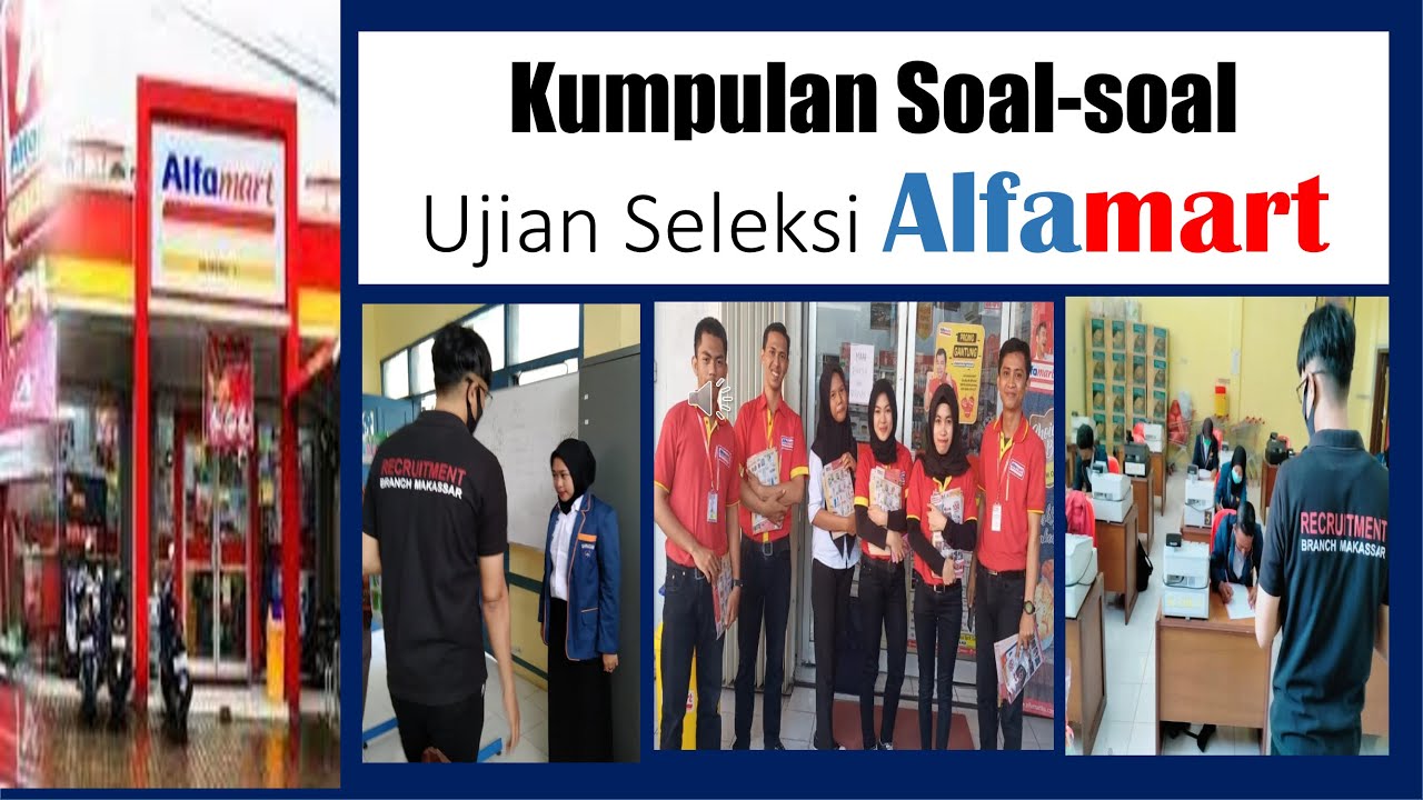 Soal Matematika  Tes Seleksi Alfamart Terbaru Lengkap dengan Cara Penyelesaianya (Kunci Jawaban)