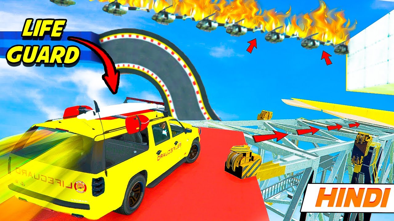 GTA 5: Most *DIFFICULT* Life Guard Parkour 😱 | GTA 5 Online Hindi Funny Moments | Saxisam
