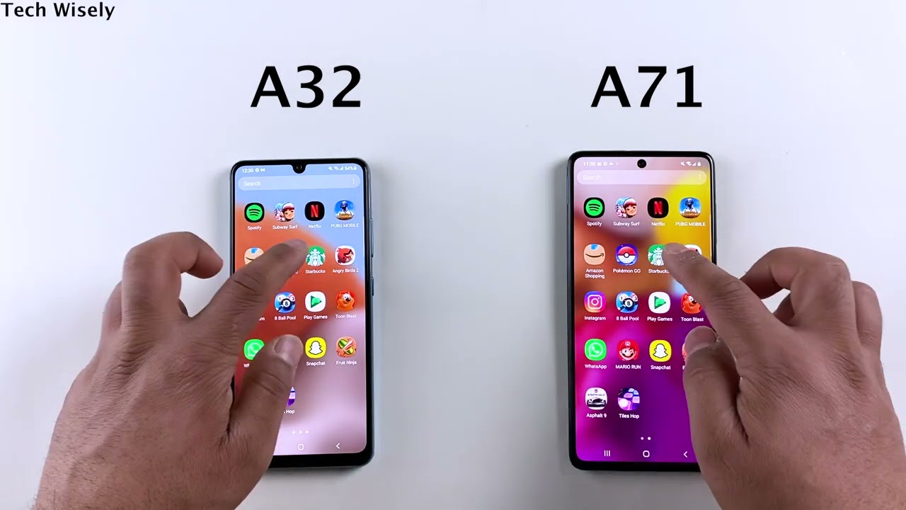 SAMSUNG A32 vs A71 Speed Test