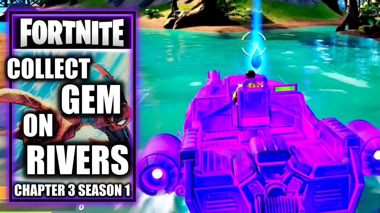 Collect Gem Fragments on Rivers Using a Vehicle - Shanta Quest - Fortnite Chapter 3 Season 1