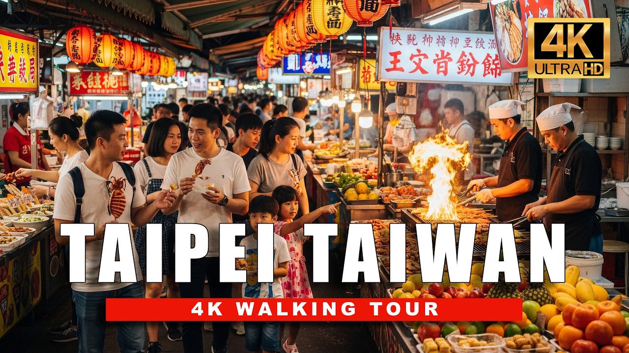 Taipei Night Market Left Us Speechless 🤯 | Authentic Taiwanese Street 4K Food Tour
