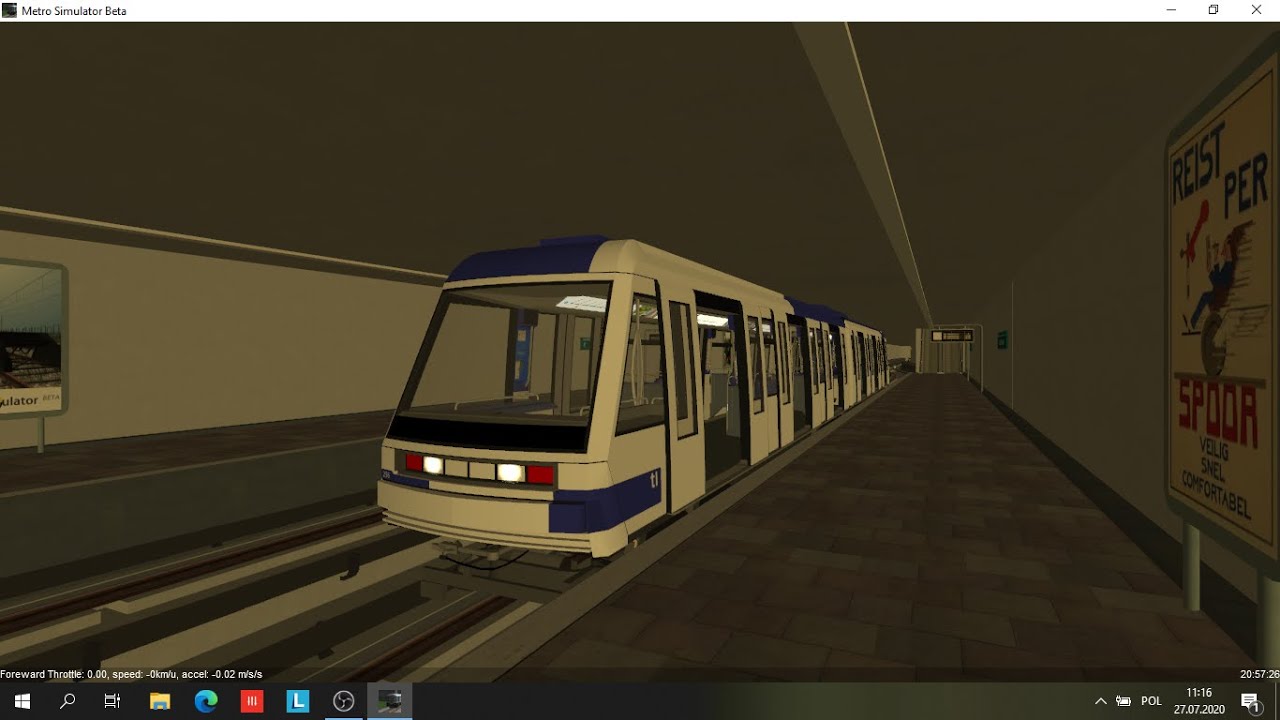 Metro Simulator Beta 3.15 Rijndam 2020 Airport Shuttleservice Alstom Be88TL