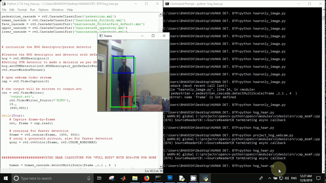 FACE || UPPER BODY || LOWER BODY || FULL BODY DETECTION || OPENCV || PYTHON