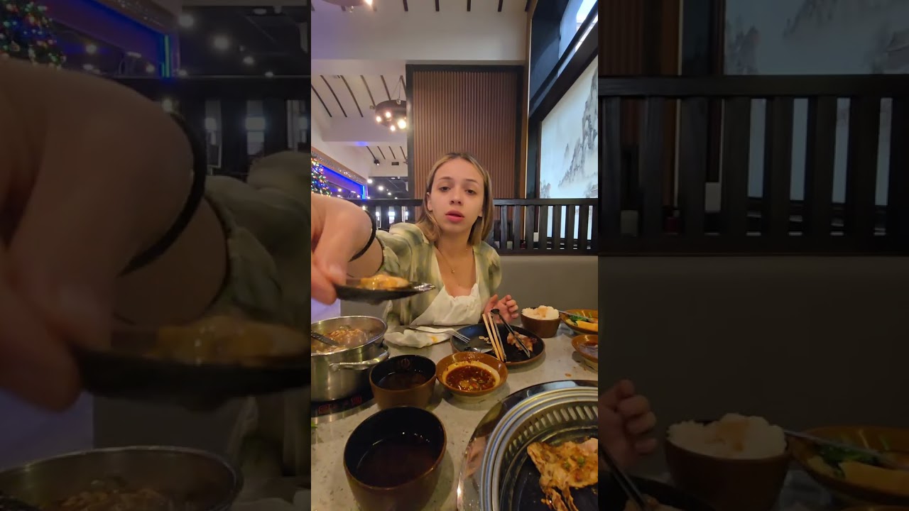 PUBLIC ASMR | Mukbang korean bbq ❤️ 