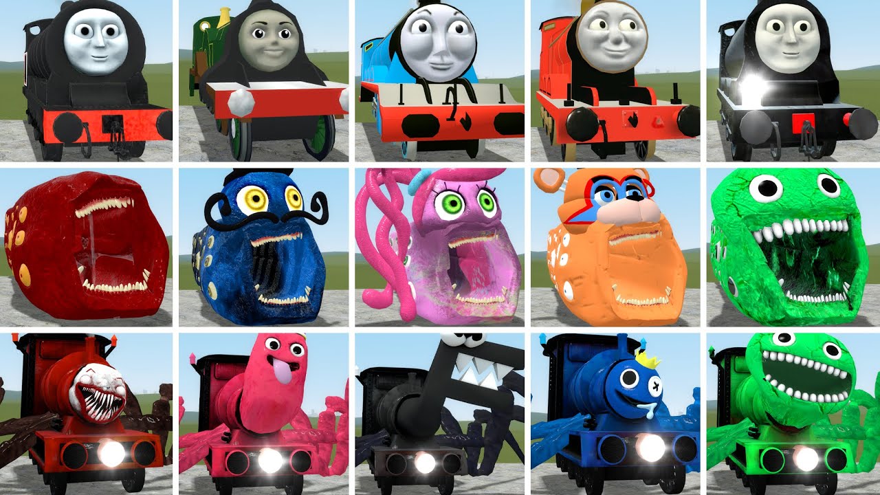 All Train Monster Battle Who is Stronger? in Garry's Mod