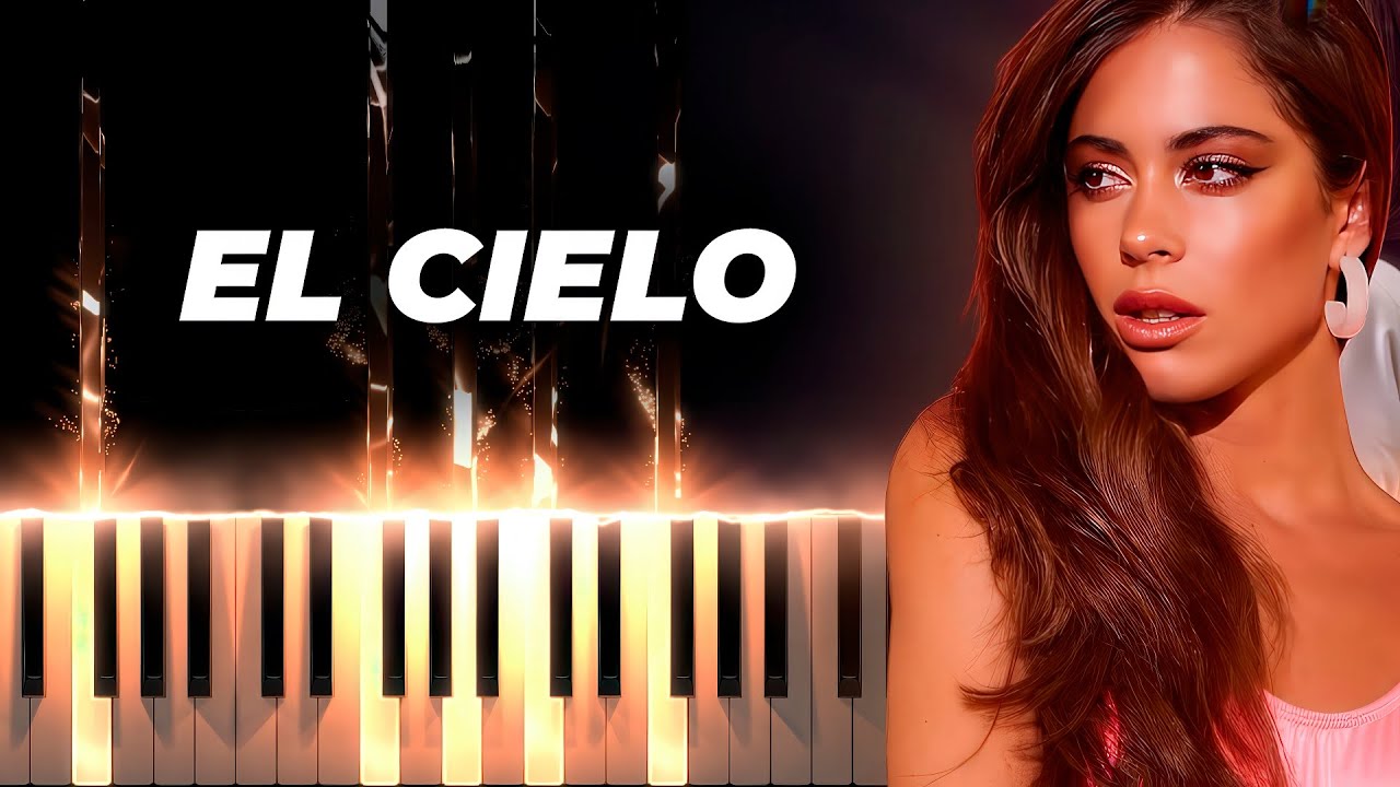 TINI - el cielo - piano karaoke instrumental cover letra