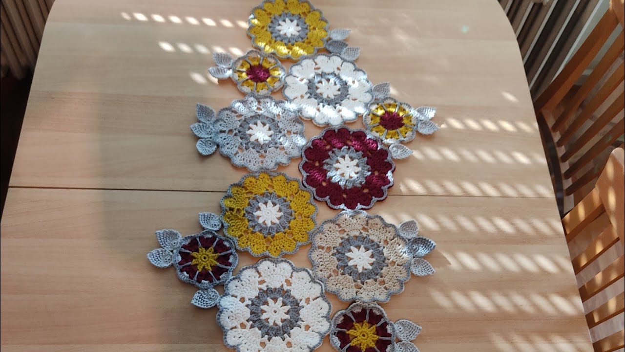 CROCHET: Table Runner Tutorial for Beginners (Part 3) Tischlaufer.