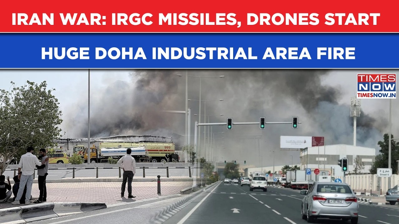 IRGC Missiles, Drones Trigger Doha Industrial Area Fire While Qatar Claims This Amid War