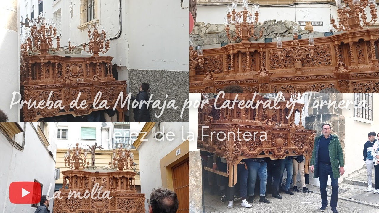 Prueba de la Mortaja por Tornería, Santa Isabel, Catedral y Cruces. Jerez, cuaresma 2023.
