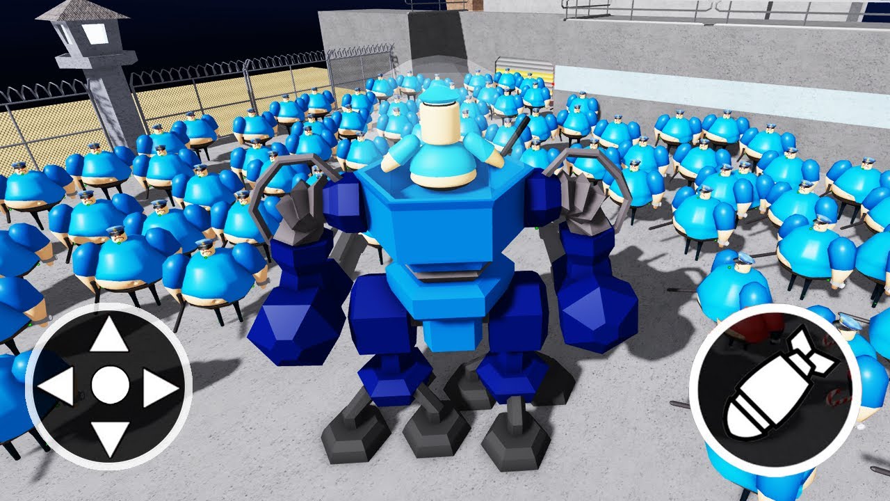 What if I play as a SCARY BABY BIG ROBOT? BARRY'S PRISON RUN! Obby! ROBLOX HARD MODE FULL GAME