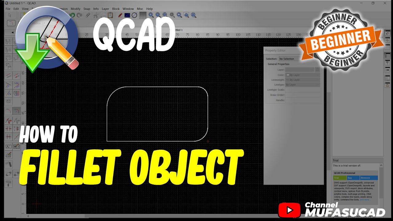 How To Fillet In QCAD