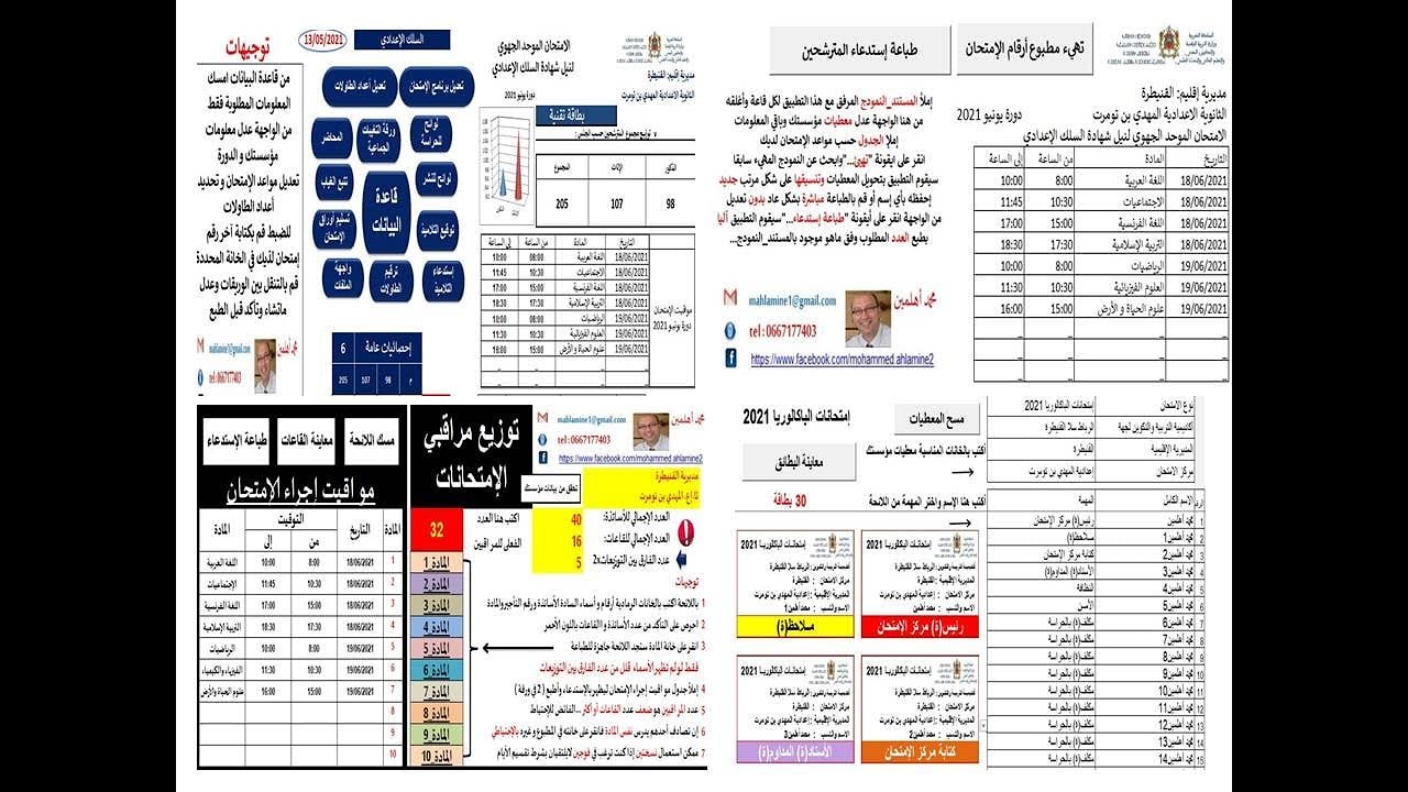 أهلمين  شرح تدبير الإمتحان الجهوي