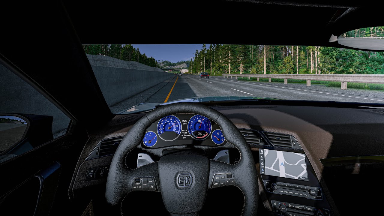 Realistic Highway Run | Logitech G29 | BeamNG Drive