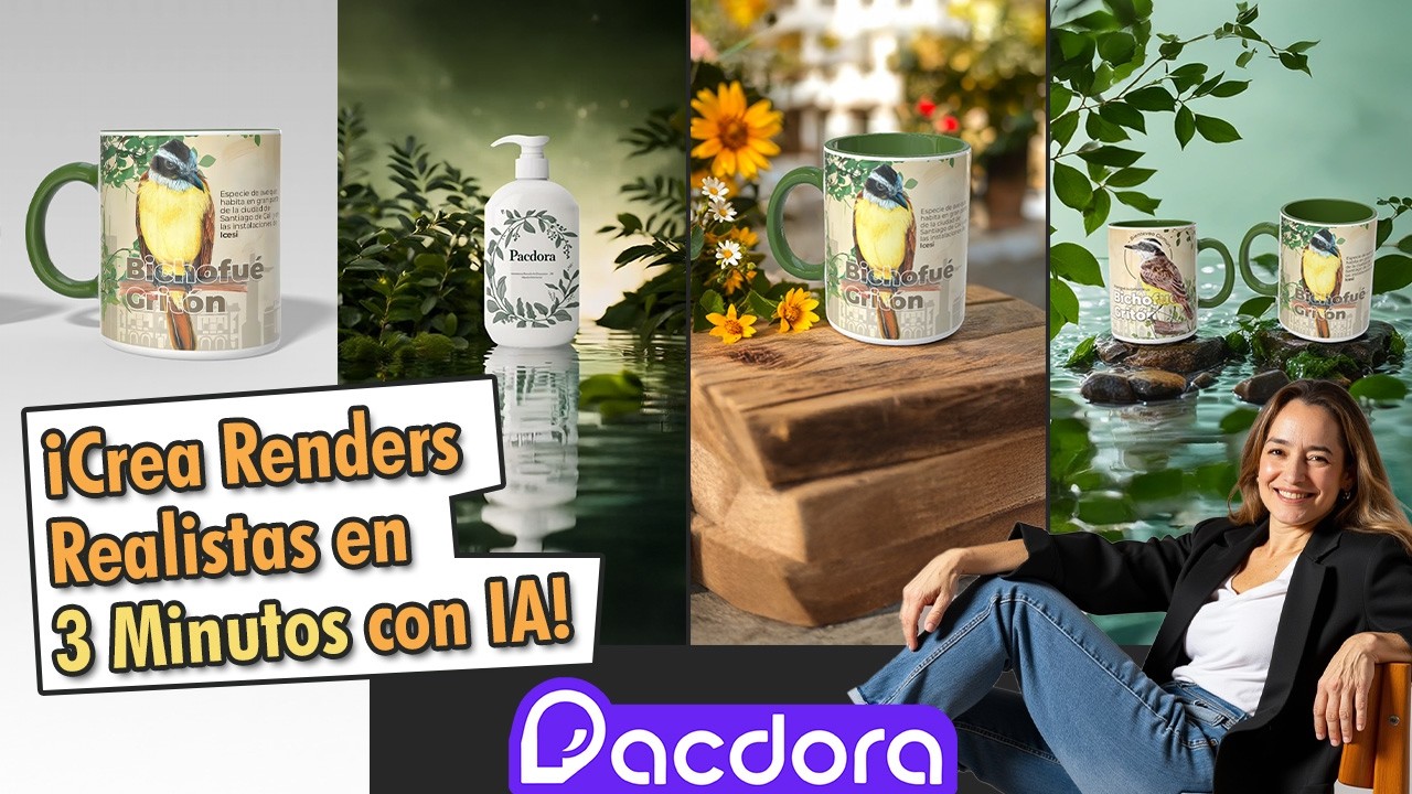 Pacdora + IA Packaging y Renders r&aacute;pido